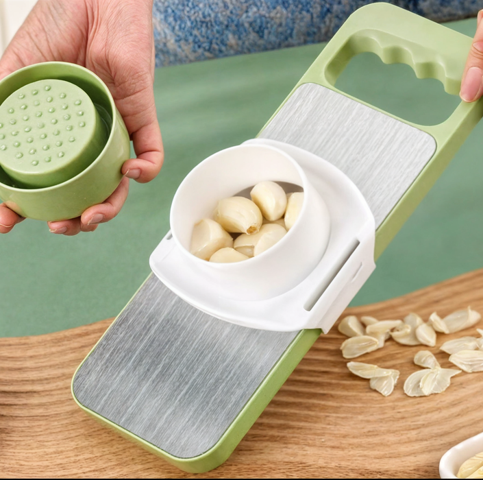 Stainless steel 5 in 1 vegetable cutter vegetable slicer salad handheld chopper changeable blades kitchen tool kitchen accessories gadget multi-functional onion potato