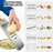 Stainless steel 5 in 1 vegetable cutter vegetable slicer salad handheld chopper changeable blades kitchen tool kitchen accessories gadget multi-functional onion potato