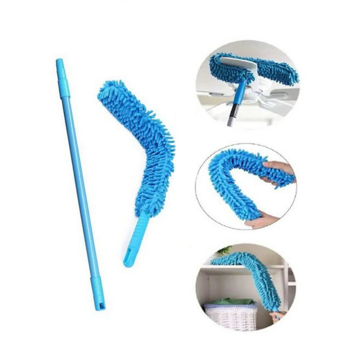 Flexible Micro Fiber Duster With Telescopic Stainless Steel Handle For Fan Cleaning Specially(with Metal Rod).