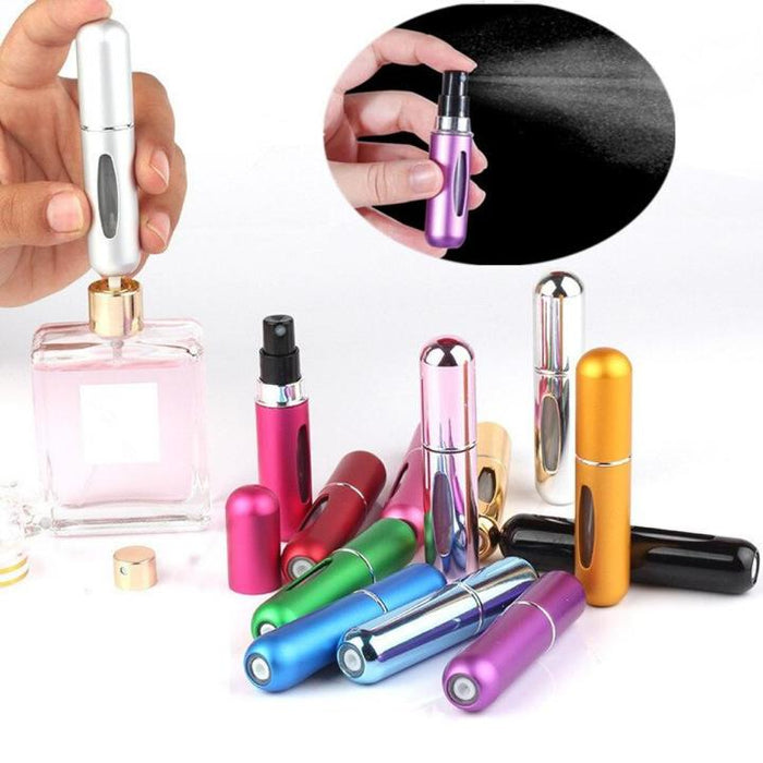 Portable Mini Perfume Refillable Atomizer Container, Portable Perfume Spray Bottle, Travel Perfume Scent Pump Case Fragrance Empty Spray Bottle For Traveling And Outgoing (random Color)