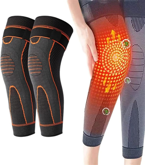 1 Pair Premium Quality Leg Warmer with Belt | Gym Compression Knee Support Brace with Strap for Basketball and Volleyball | Knee Sleeve Protector with Elastic Sport