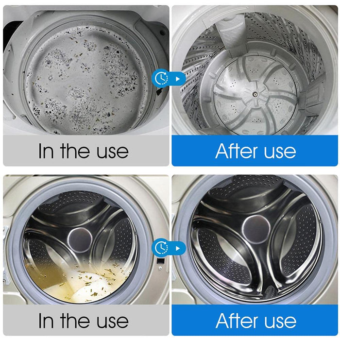 12 Pcs Antibacterial Washing Machine Deep Cleaning Tablets - Herbal Formula, Non-Corrosive, Disinfectant - Ideal for All Washing Machines